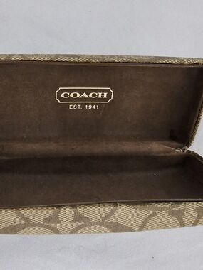 COACH Signature Canvas Eyeglass Case in Brown